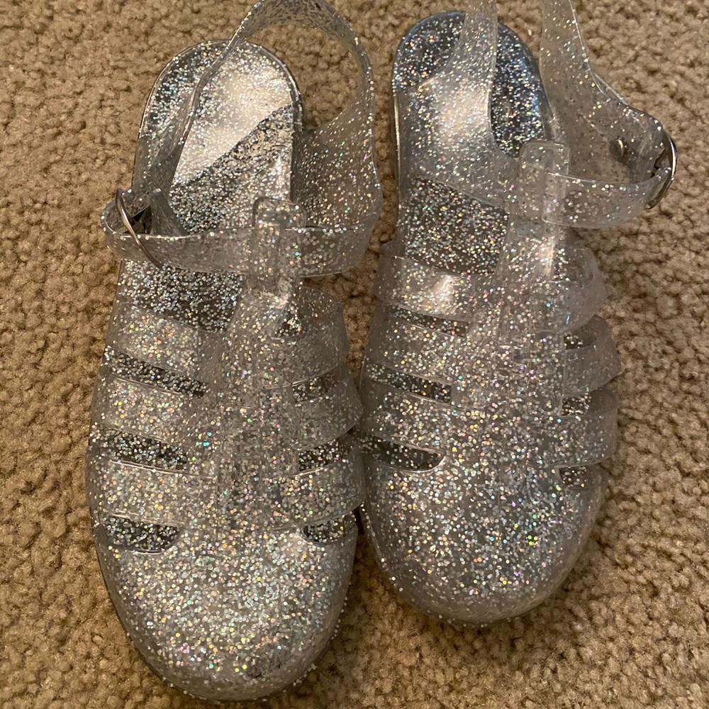 Glitter Jelly Buckle Sandals from Dolls Kill 🦄